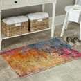 thumbnail image 5 of Moynesa 2'x3' Modern Abstract Area Rug,Galaxy Washable Small Front Door Rug for Entryway Mat Contemporary Faux Wool Non-Slip Soft Floor Indoor Carpet for Living Room Kitchen Bathroom RV, 5 of 7