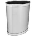 thumbnail image 2 of Stephanie Imports Made in USA 5-Gallon Sleek and Stylish Vinyl Mylar Waste Basket (13" X 11") (Metallic Silver), 2 of 13