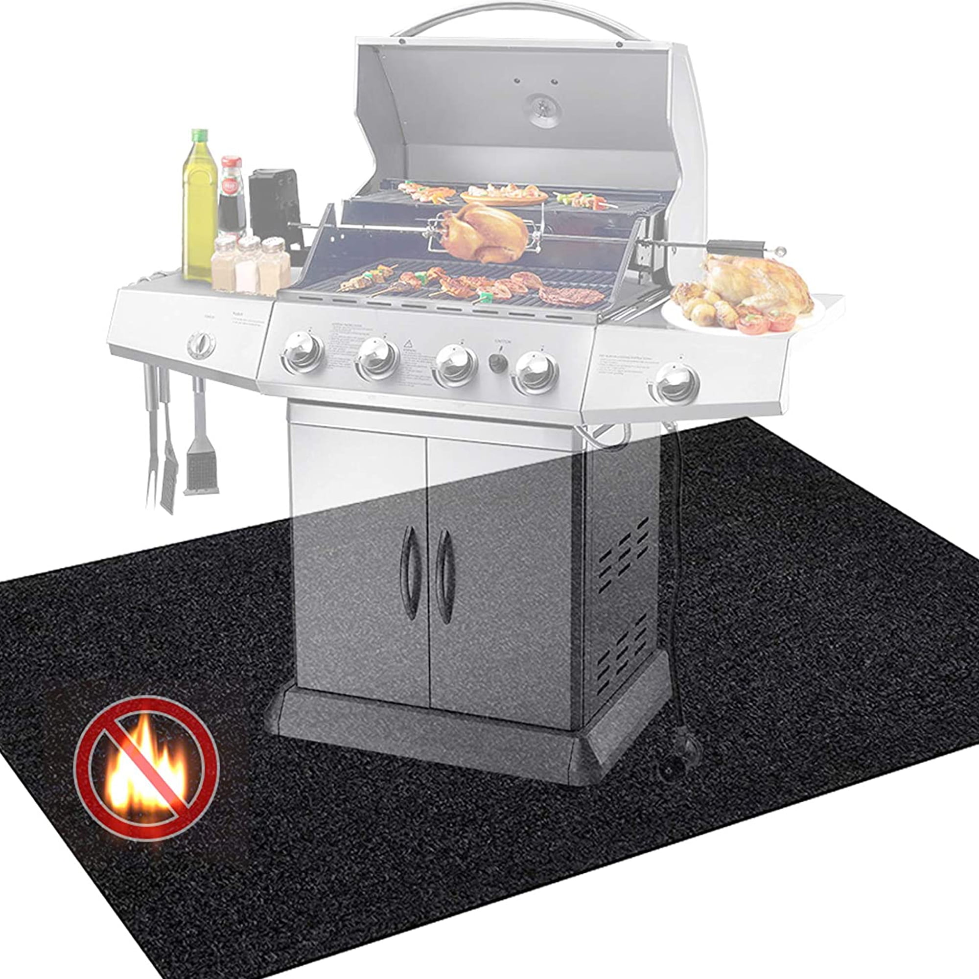 Details about   Under Grill Gear Flame Retardant Mats Barbecue Grilling for Absorbing Oil Pad 