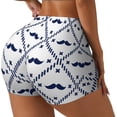 thumbnail image 2 of Fotbe Hipster Mustache Seamless Shorts, Womens Workout Shorts High Waist Stretch Booty Short for Gym/Yoga/Running/Biking-XX-Large, 2 of 9