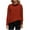 Red, variant on IROINNID Women's Turtleneck Sweater Casual Loose Fit Solid Pullover Winter Warm Sweater,Orange