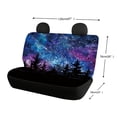thumbnail image 4 of FUIALDOLG Rear Bench Car Seat Covers with Galaxy Forest Print, Elastic Bottom Dustproof Stretch Covers, 2 Pack for Sedan Auto Interior, 4 of 4