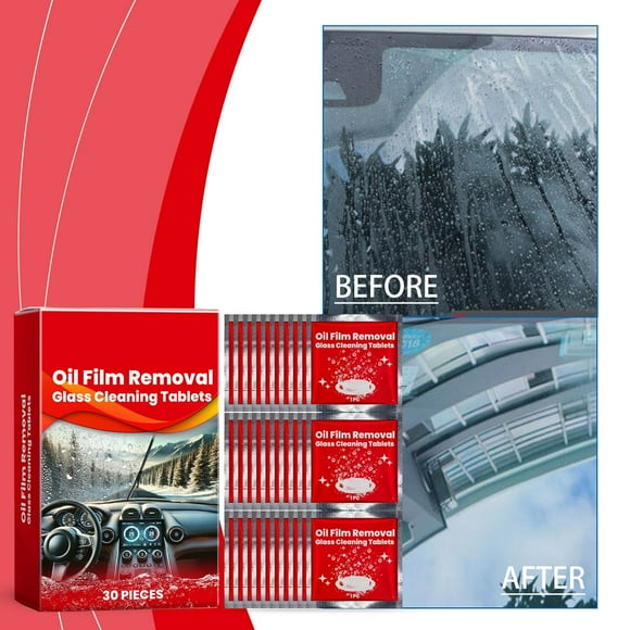 EGNMCR Glass Cleaning Tablets Glass Water Repellent Car Windshield Water Repellent Auto Glass Removal Tablets