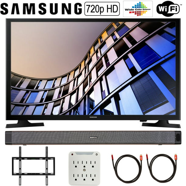 Samsung UN32M4500B 32″-Class HD Smart LED TV (2018) with Deco Home Soundbar Bundle