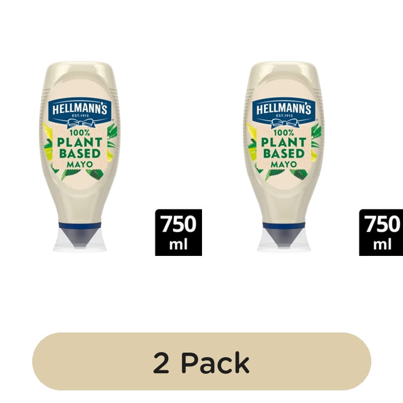 Hellmann's Plant Based Mayonnaise 750g, British Import (Pack of 2)