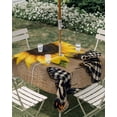 thumbnail image 3 of Square Outdoor Tablecloth with Umbrella Hole Sunflower Outside Table Cloth Waterproof Patio Table Cover Vintage Summer Floral Elegant Rustic Zipper Tablecloths for Picnic Party Camping 60x60 Inch, 3 of 8