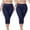 Dark Blue, variant on 2-Pack Womens Plus Size Capris Workout Jeggings for Woman Stretch High Waist Yoga Capri Leggings(L, Black)