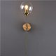 thumbnail image 2 of Toystoory Lámpara de pared compacta LED Luz de pared simple moderna con brazo dorado largo para dormitorio Sala de estar Café Iluminación y accesorios transparente Toystoory HA027218-01, 2 of 6