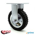 thumbnail image 2 of 6 Inch Black Pneumatic Wheel Rigid Caster Service Caster Brand, 2 of 2
