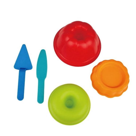 Hape Baker's Trio Sand and Beach Toy Set Toys, Multicolor, Bold Imaginative play
