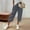 Dark Gray, variant on BUIGTTKLOP Capri Pant for Women Knee Length Cropped Pants Elastic Waist Drawstring Summer Loose Capris