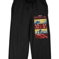 thumbnail image 2 of Deadpool 3 Deadpool And Wolverine Scenes Men's Black Sleep Pajama Pants-Small, 2 of 7