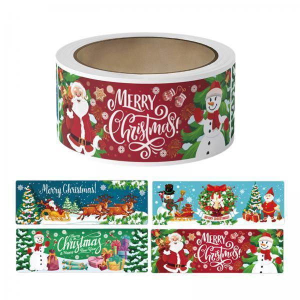 3xSellos Adhesivos Navideños Para Sobres Navideños, Cajas, Bodas, Rojo