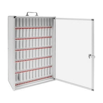 Lockable Cell Phone Storage Cabinet, 72-Slot, Wood and Acrylic Design, Clear Door, Wall-mounted or Free-standing, Ideal for Schools, Offices, Libraries, and Gyms