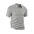 thumbnail image 2 of Ramiter Polo T Shirts Shirts for Men Mens Polo Shirts Short Sleeve Casual Solid Stylish Performance Designed Collared Golf Polo Shirts for Men Grey,S, 2 of 4