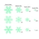 thumbnail image 3 of Pegatinas Decorativas Navideñas de Copos de Nieve | Efectos Luminosos y Fluorescentes | Verde | 30 X 20 Cm | Material de Pvc | Reutilizables | Ideales para Regalar, 3 of 6