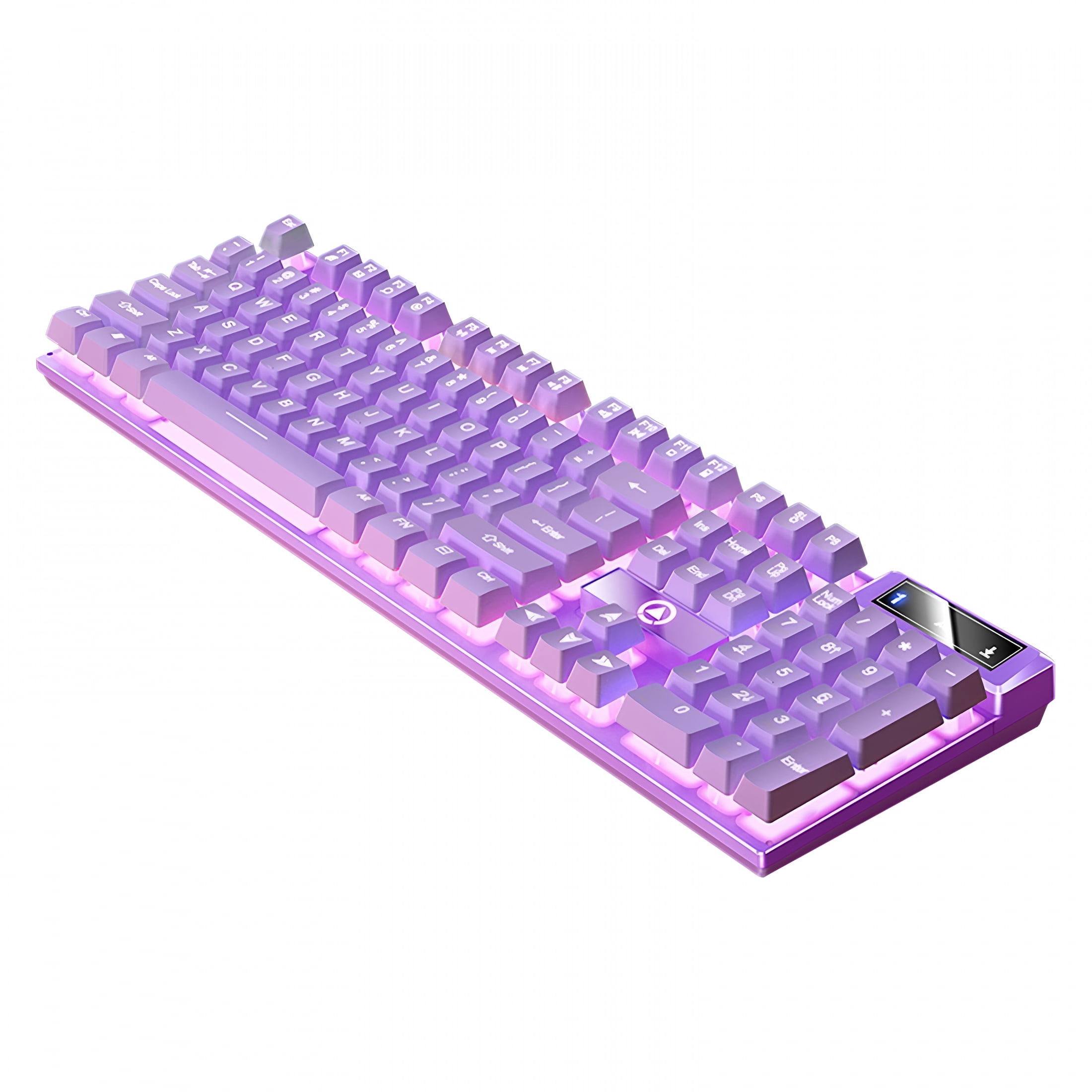 GJX Gaming Keyboard USB Wired Floating Keyboard, Ergonomic Water Mechanical Feeling Keyboard, Ultra-Slim LED Backlit Keyboard for Desktop, Computer, Keyboard & Mouse