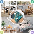 thumbnail image 4 of Teal Gold Wave Marble Pattern Square Tablecloth,Waterproof Square Table Cover,Wipeable Spillproof Washable Table Cover for Home Kitchen Party Decor 42"X42"(107x107cm), 4 of 6