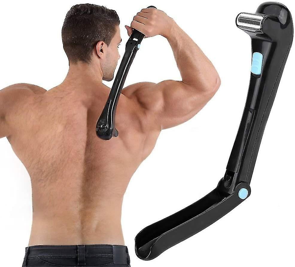 Back Hair Shaver, Electric Hair Trimmer Body Hair Removal Tool Do-It-Yourself 180 Degrees Foldable & Cordless Design For Men Women Pain-Free Shave Wet Back Hair Shaver, Electric Hair Trimmer Body Hair Removal Tool Do-It-Yourself 180 Degrees Foldable & Cordless Design For Men Women Pain-Free Shave Wet