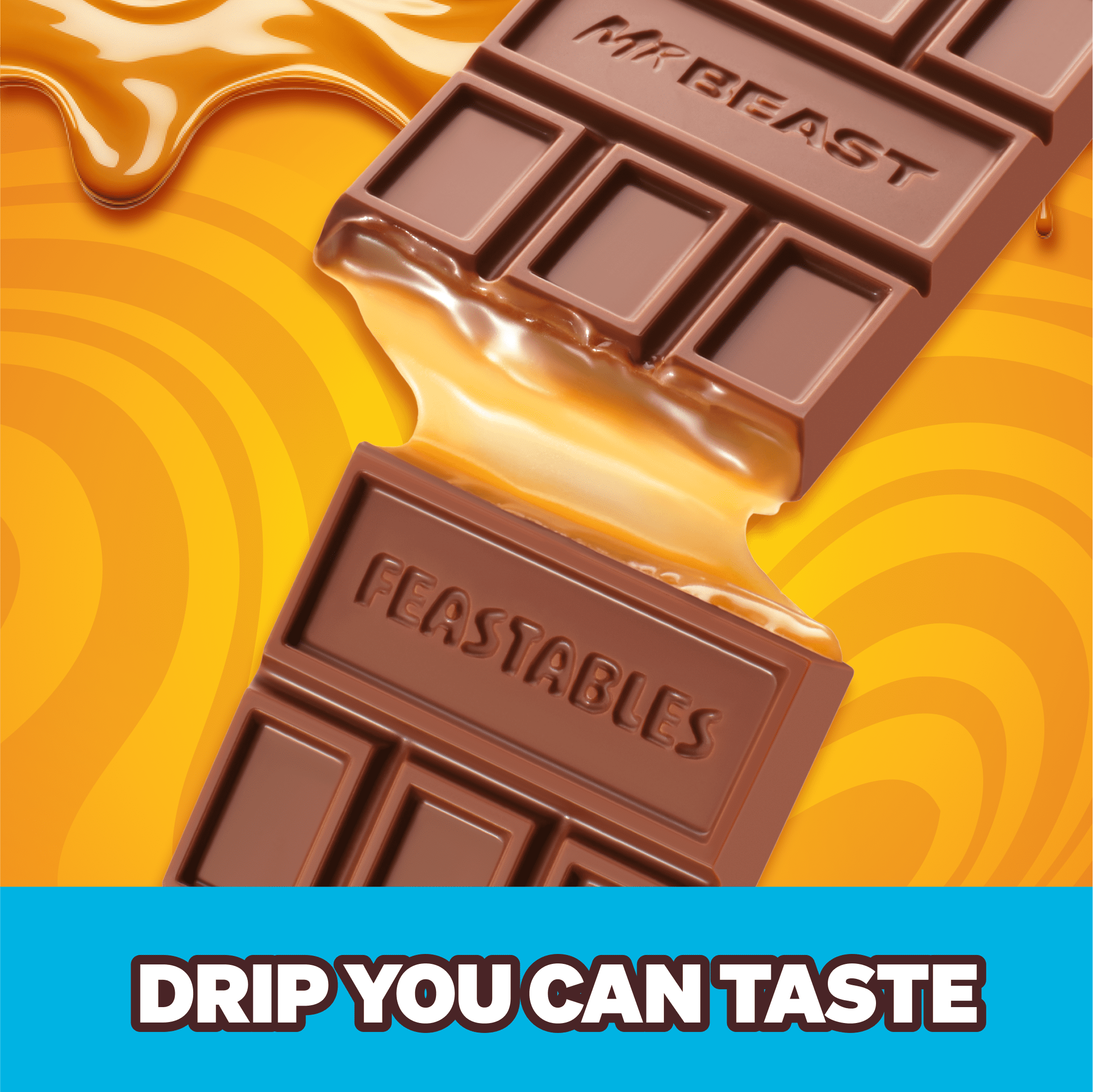 Feastables MrBeast Milk Chocolate Caramel Bar, 2.1 oz (60g), 1
