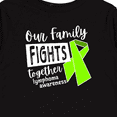 thumbnail image 4 of Inktastic Our Family Fights Together Lymphoma Awareness Lime Ribbon Boys or Girls Long Sleeve Toddler T-Shirt, 4 of 5