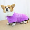 thumbnail image 2 of Dog Drying Coat Fast Drying Dog Towel Robe Microfiber Dog Drying Bag Super Absorbent Pet Bathrobe, Adjustable Collar & Belly Strap Bath Robe Towel, 2 of 5