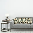 thumbnail image 2 of Ambesonne Monstera Throw Pillow Cover Pack of 4, Mid Century Boho Abstract, 4 Pcs-18" x 18", Pale Reseda Green and Camel, 2 of 5