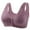 Purple, variant on HOOJT Women's Bras Wireless Push-Up Bras Open-Front Thin Tube Tops Soft Cotton Vests Bra Everyday Bralette Underwear