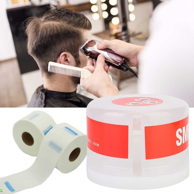 Tira para el Cuello de Peluquero, Rollo Desechable Con Volantes para El Cuello, Tira para El Cuello para Cortar El Cabello, 1000 Hojas por Caja Con Diseño Impermable, Para Uso