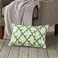 thumbnail image 2 of Greendale Home Fashions 22" x 14" Green Lattice Cotton Canvas Decorative Pillow, 2 of 4