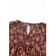 thumbnail image 3 of ABPHQTO Vestido babydoll floral alto y bajo con mangas abullonadas y volantes rojos para mujer, 3 of 5