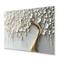 thumbnail image 2 of Designart "Garden of Branches White Orchid Tree IV" Tree Floral Metal Wall Art, 2 of 5