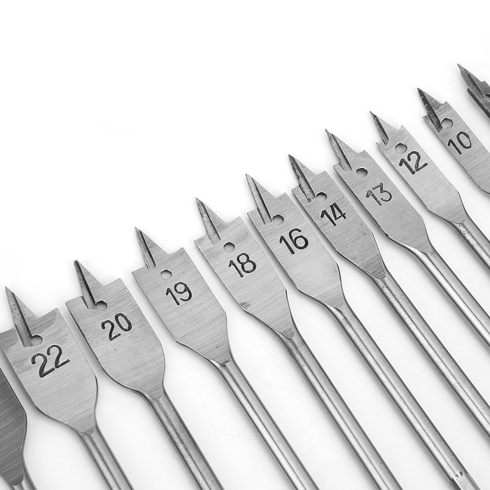 13pcs 1//4/" Handle Woodwork Flat Drill Bit Set Hole Saw Opener Bench Drill Tools