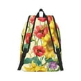 thumbnail image 2 of Naloa Sunflower Cornflower Poppy Canvas Backpack for Men Women Rucksack Casual Travel Daypack College Tote Satchel Bookbag for Teens-Small, 2 of 7