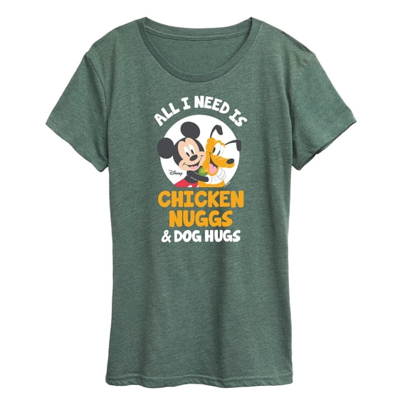 Disney - Chicken Nuggs And Dog Hugs Women's Short Sleeve Graphic T-Shirt