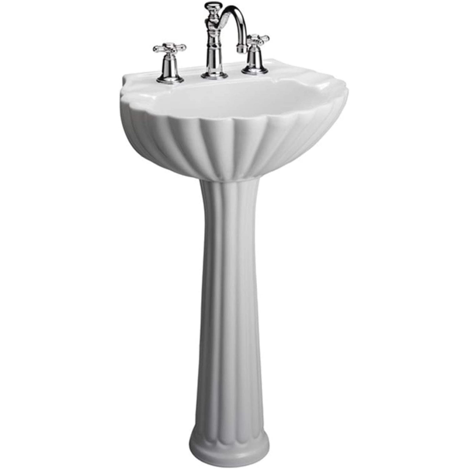 Bali Pedestal Lavatory,, Vitreous china construction for durability and