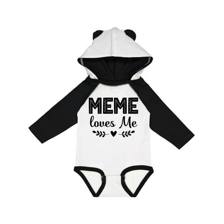 

Inktastic Meme Loves Me Baby Clothes Gift Baby Girl Long Sleeve Bodysuit