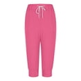 thumbnail image 6 of Beugl Womens Shorts Clearance, Capri Pants for Women Joggers with Pockets Stretchy Lightweight Sweatpants Workout Yoga Running Athletic Pants Workout Shorts Women Biker Shorts Women Hot Pink S, 6 of 7