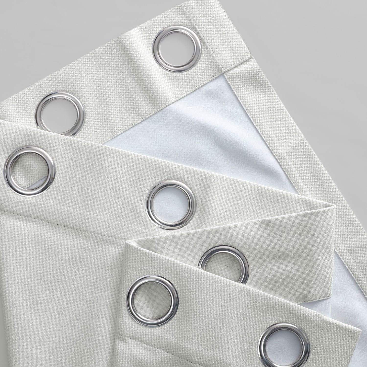Starlight Off White Thermal Cross Linen Weave Blackout Grommet Curtain (1 Panel), Starlight Off White, 50W X 108L