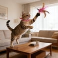 thumbnail image 7 of Cat Collar Toy, 1 Pc Cat Feather Toy with Neck Collar, Interactive Self Playing Toys with Bell for Indoor Kittens Small Animals, 7 of 7