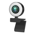 thumbnail image 1 of 1080P webcam with microphone and ring light Full HD, 1 of 5