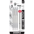 thumbnail image 1 of WWS-F-701 Retractable Ballpoint Pen 3-Pack plus 2 Refills, Fine Point 0.8mm, Black Ink, All Metal Durable Construction – Easy-Glide Ink, Knurled Non-Slip Grip, Metal Clip (29412), 1 of 4