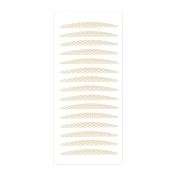 Pasta de encaje invisible sin costuras para párpados dobles, tipo M, en forma de L, simulación de ojos hinchados, fibra natural color carne, malla lateral, adhesivo para párpados dobles femeninos