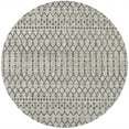 thumbnail image 2 of JONATHAN Y SANTA MONICA 8' Round Area Rug, Ourika Moroccan Geometric Textured Weave - Light Gray/Black, SMB108E-8R, 2 of 4
