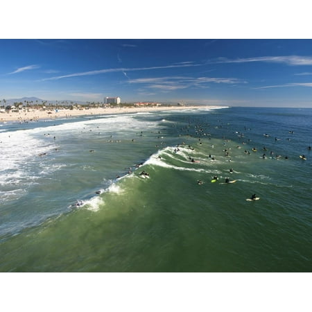 Memorial Paddle Out in Remembrance for Professional Surfer Andy Irons, Huntington Beach, Usa Print Wall Art By Micah