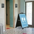 thumbnail image 3 of M&T Displays Black Street SignPro Board, Weatherproof A-Frame Sidewalk Curb Sign with 2 24x36 inch Matt Laminated Anti-Glare RESTROOMS Sticker Signs, Folding Portable Double Sided, 3 of 11