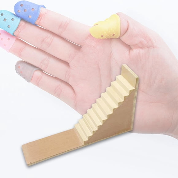 Escalera de entrenamiento de dedos, fortalecedor de dedos, cómodo equipo de entrenamiento de recuperación de madera, práctico ejercitador de función