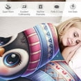 thumbnail image 3 of Orinice Cartoon Penguins Winter Hats Soft Fleece Blanket All Seasons Lightweight Blanket for Bed Couch Sofa Office Decor 100 x 130cm 130 x 150cm 150 x 200cm 50x60in, 3 of 6