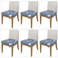 thumbnail image 2 of Zufioo Chicken Family Print Square Chair Cushion Protector, Strap-on Cushion Cover Suitable for Home, Hotel, Banquet-Six Piece, 2 of 7