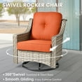 thumbnail image 4 of Ovios 6 Pieces Patio Furniture Set with Swivel Rocking Chair All-Weather Wicker Outdoor Conversation Sectional Set with Solar Lamps Coffee Table, 4 of 12
